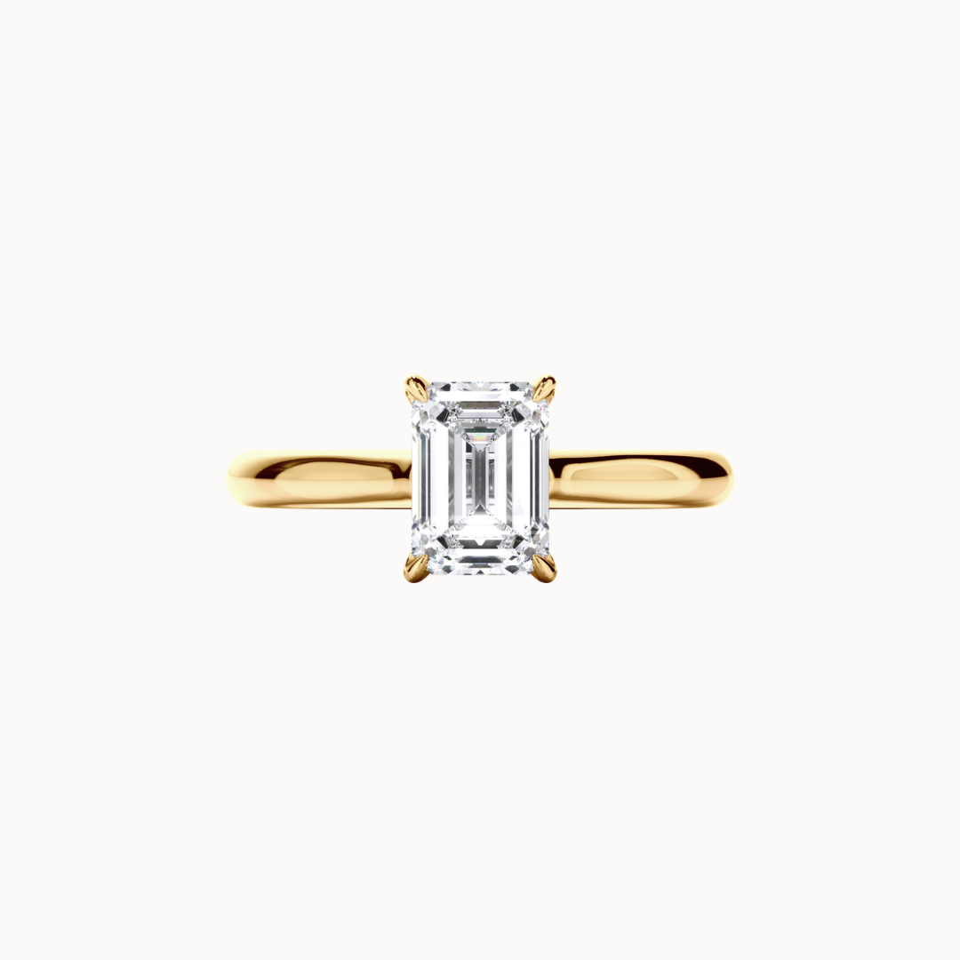 Selene Ring - 1.51ct Lab Emerald Diamond D VS1