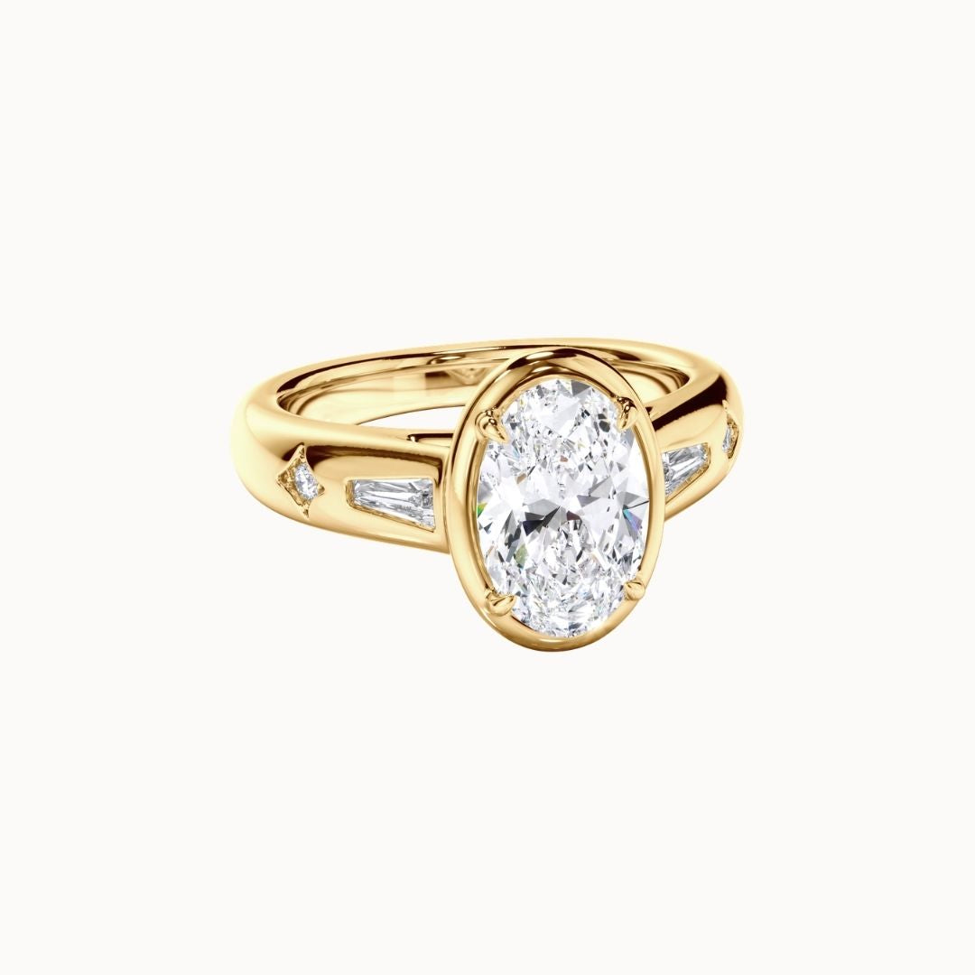 Aurelia Ring - 2.00ct Lab Oval Diamond D VS1