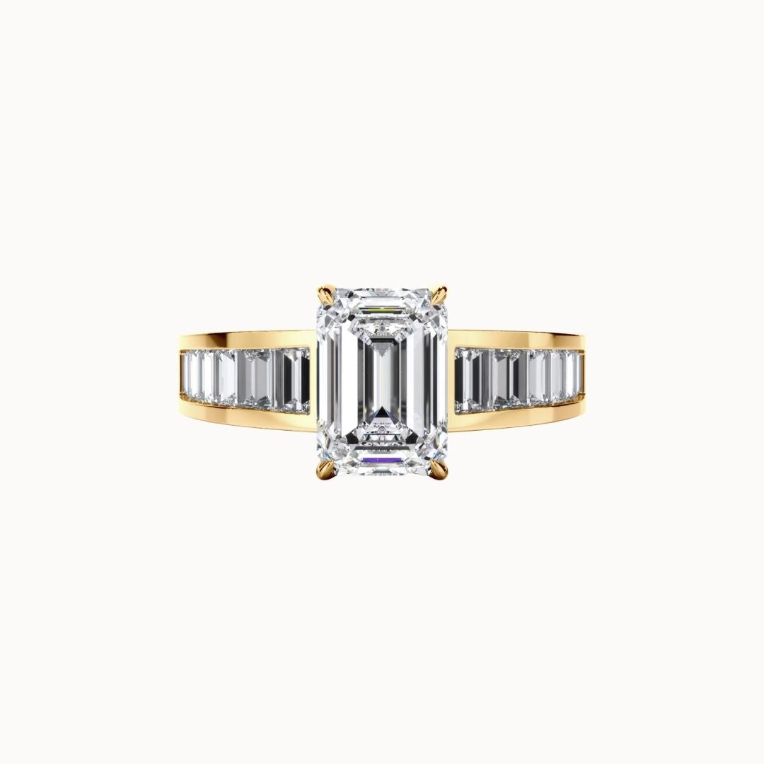 Aria Ring - 1.01ct Lab Emerald Diamond D VVS2