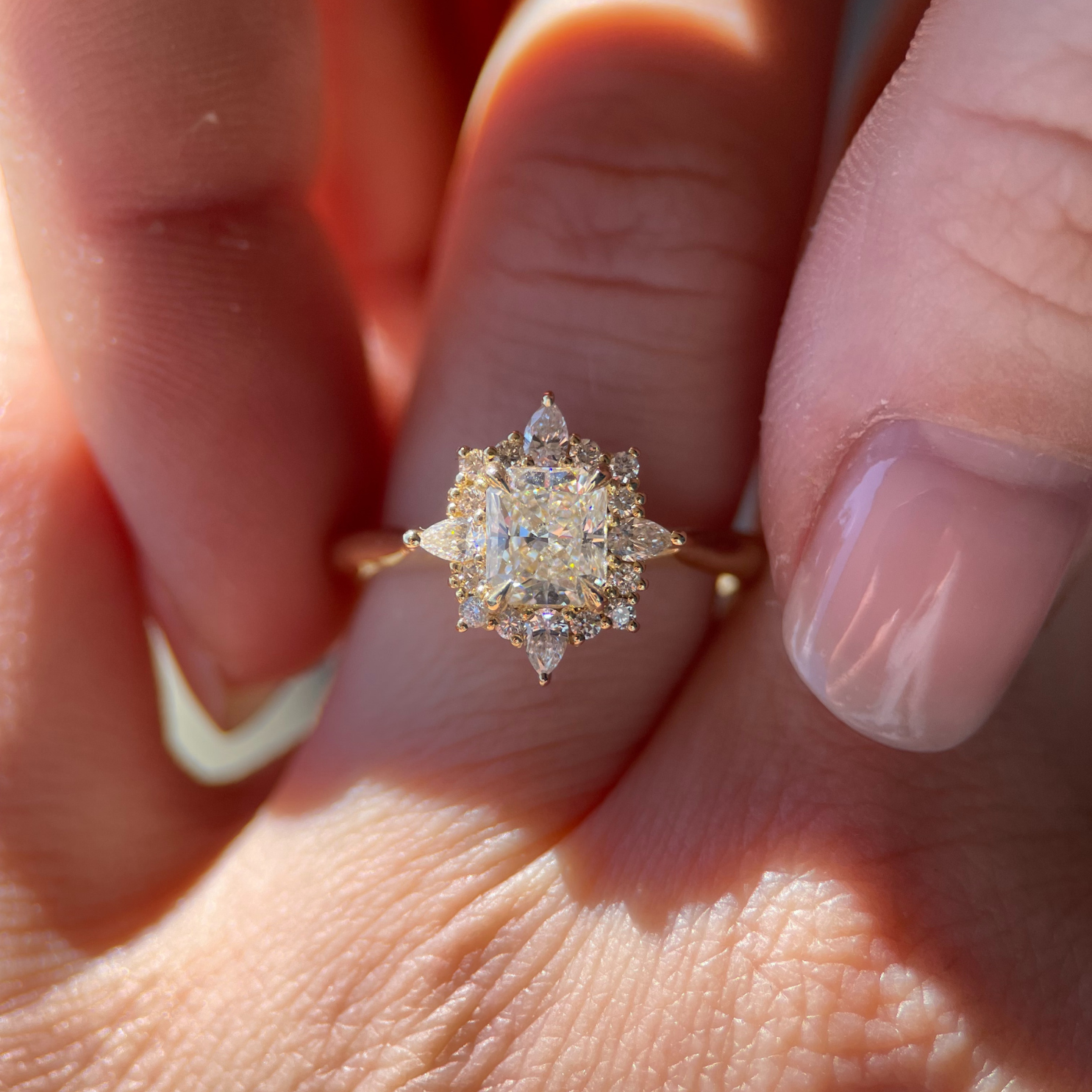 Eve Ring - 1ct Australian-origin natural radiant cut (Argyle)