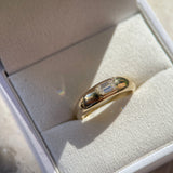 Athena Ring - Emerald Cut Diamond in 9K Yellow Gold