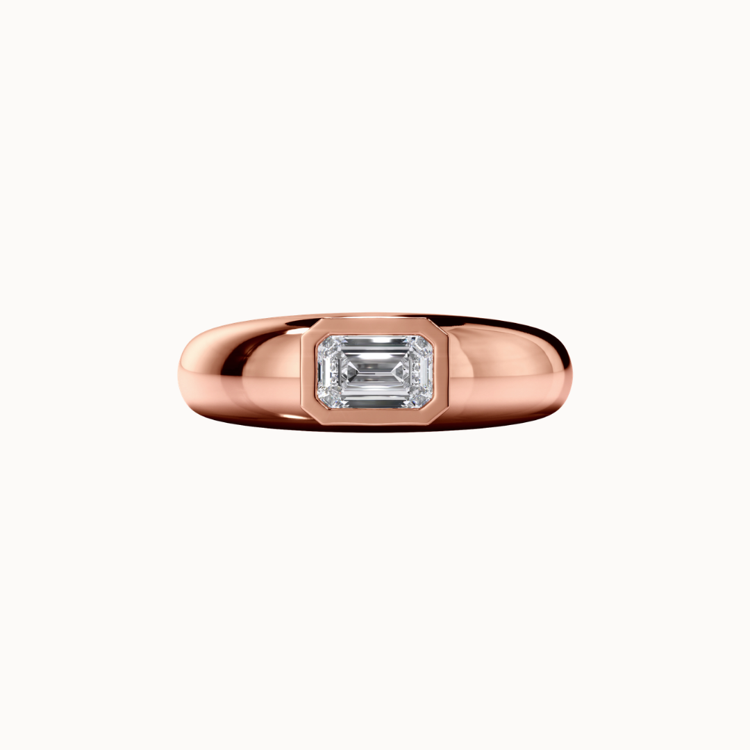Athena Ring - Emerald Cut Diamond