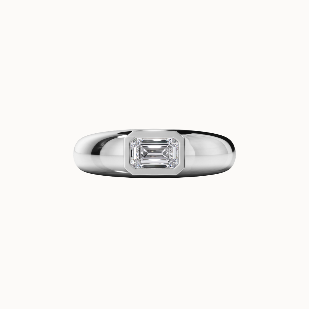 Athena Ring - Emerald Cut Diamond