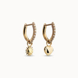 Heart Huggie Charm - 9K Gold