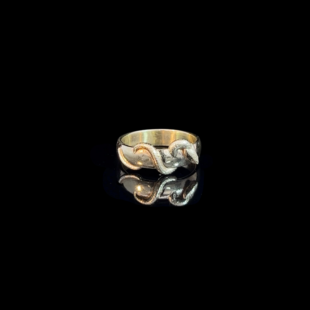 Solid gold hot sale snake ring