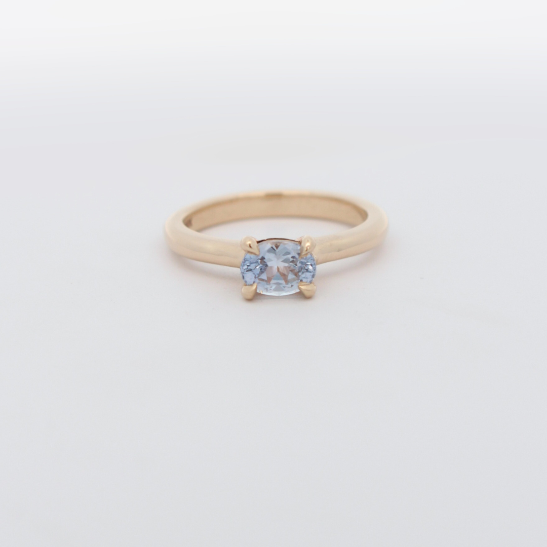 0.91ct Icy Blue Sapphire Solitaire