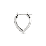 Harp Diamond Huggies - White Gold