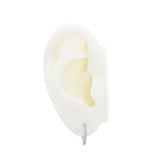Harp Diamond Huggies - White Gold