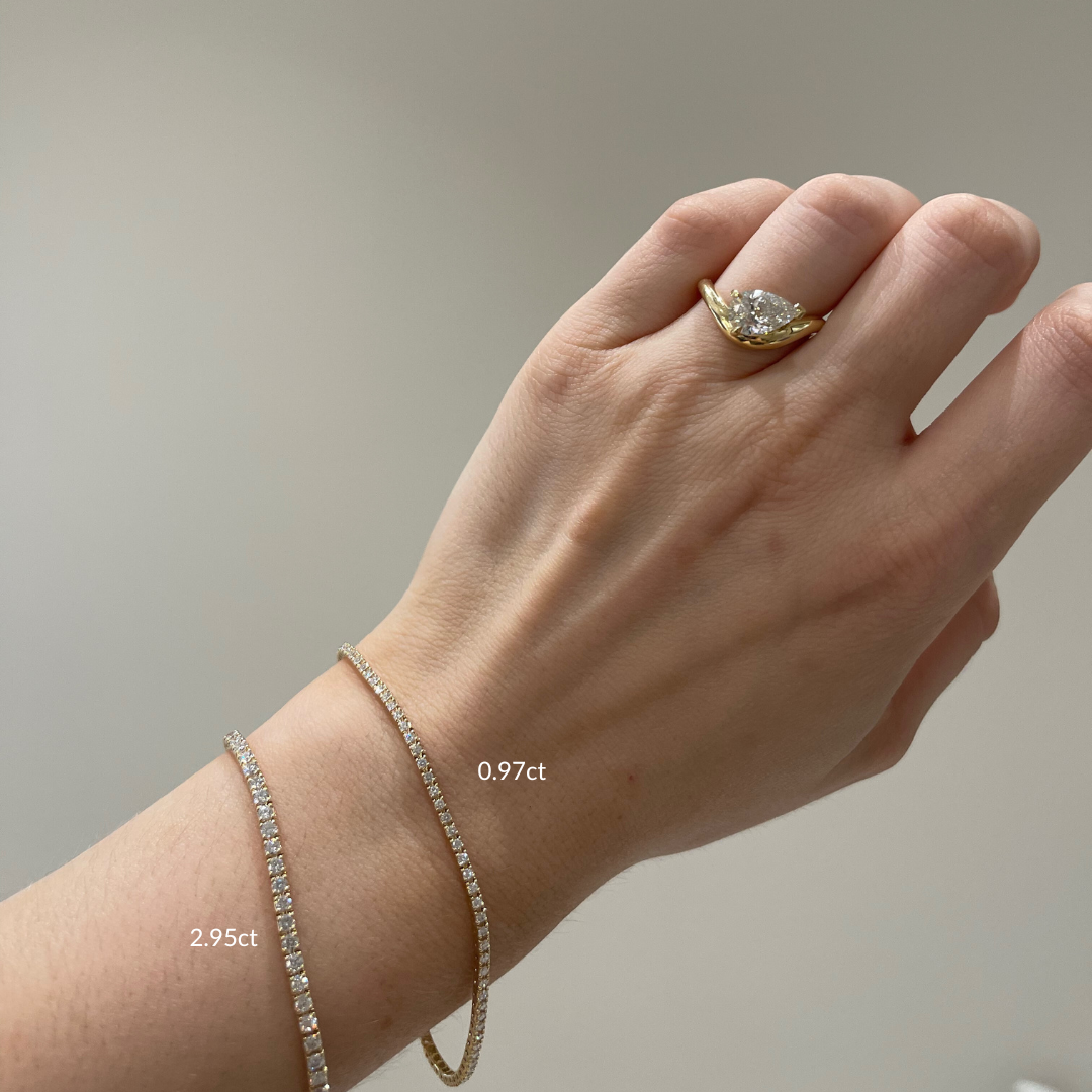 Classic Tennis Bracelet - Lab-Grown Diamonds (0.97ct) 18ct Yellow Gold