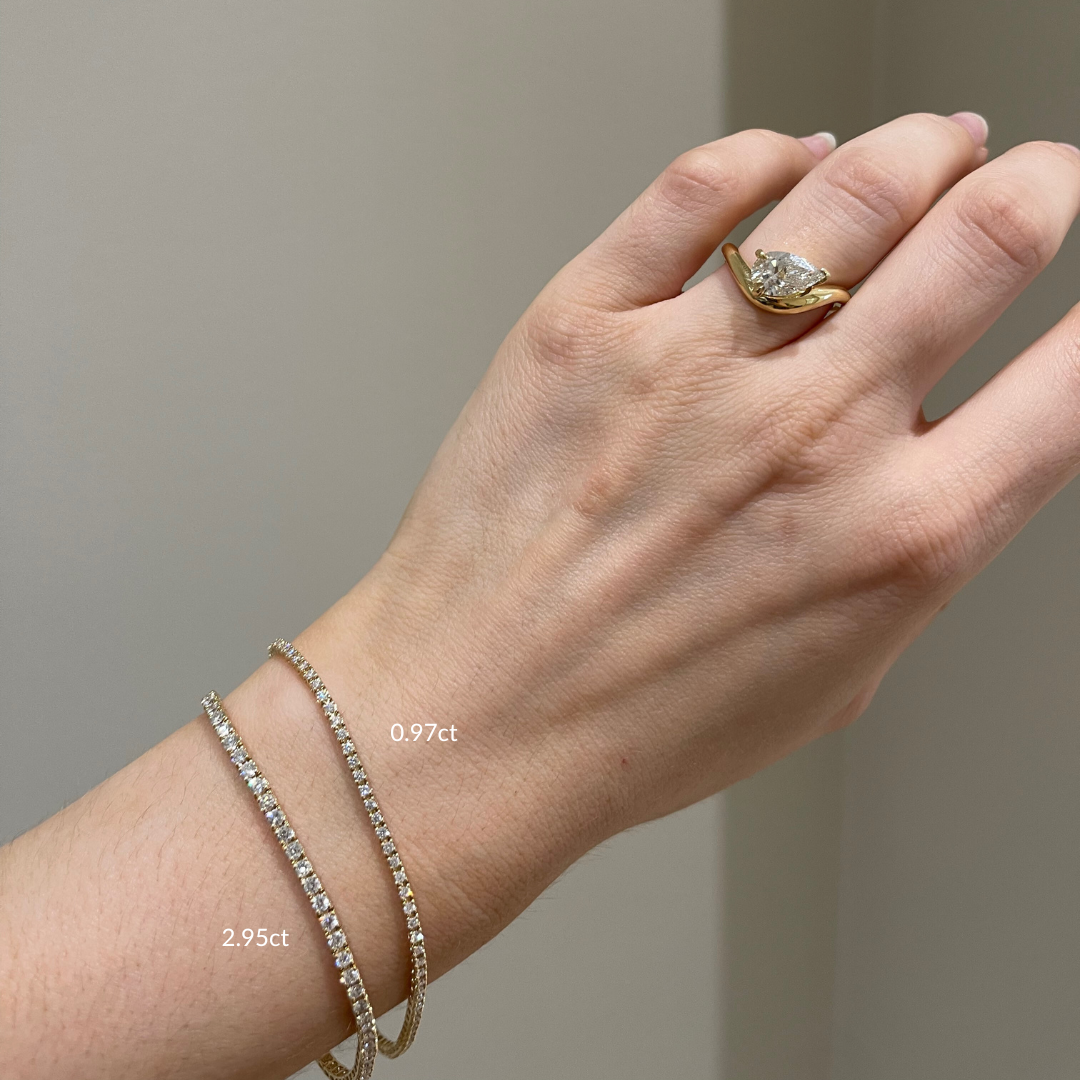 Classic Tennis Bracelet - Lab-Grown Diamonds (0.97ct) 18ct Yellow Gold