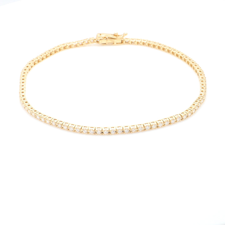 Classic Tennis Bracelet - Lab-Grown Diamonds (0.97ct) 18ct Yellow Gold