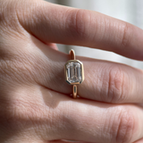 Romy Ring - lab-grown 1.55ct D VVS2 emerald cut