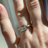 Romy Ring - lab-grown 1.55ct D VVS2 emerald cut