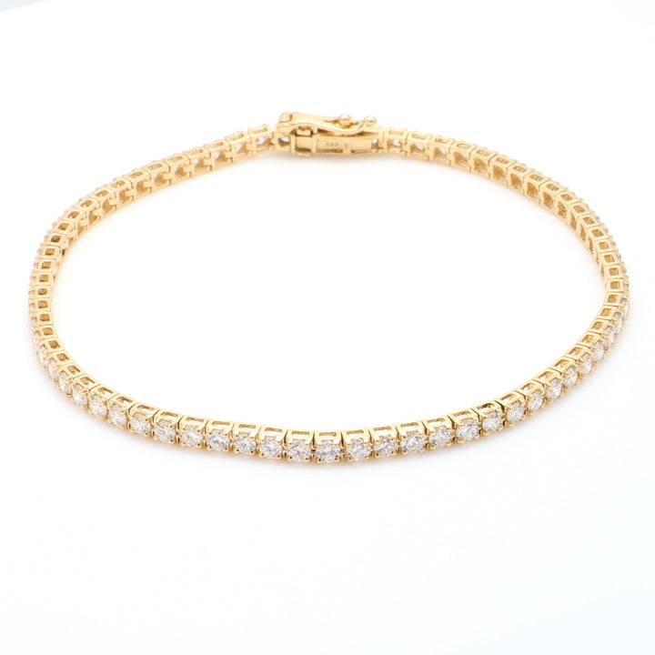 Classic Tennis Bracelet - Lab-Grown Diamonds (2.95ct) 18ct Yellow Gold