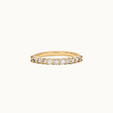 Mia Ring - Shared-claw Diamond Half-Eternity in Yellow Gold