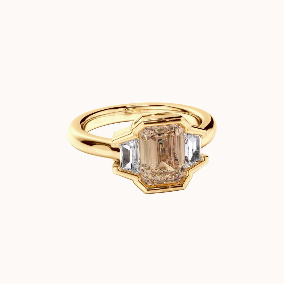Blair Ring - 1.32ct Natural Emerald Cut Diamond C2 VS1