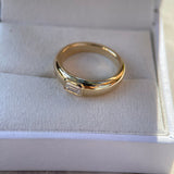 Athena Ring - Emerald Cut Diamond in 9K Yellow Gold