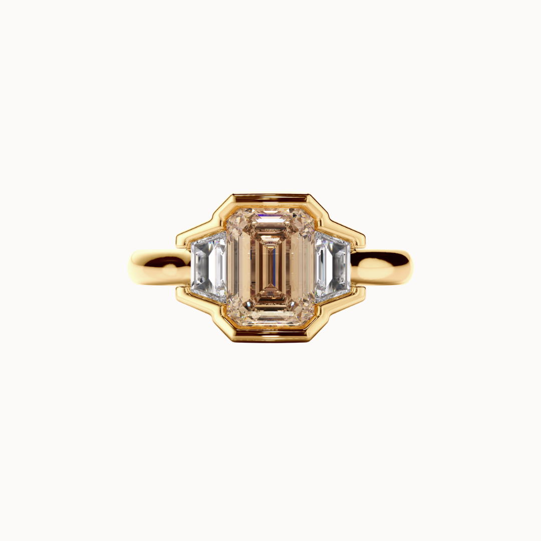 Blair Ring - 1.32ct Natural Emerald Cut Diamond C2 VS1