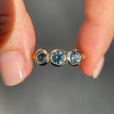 1.29ct Madagascar Teal Sapphire Trilogy