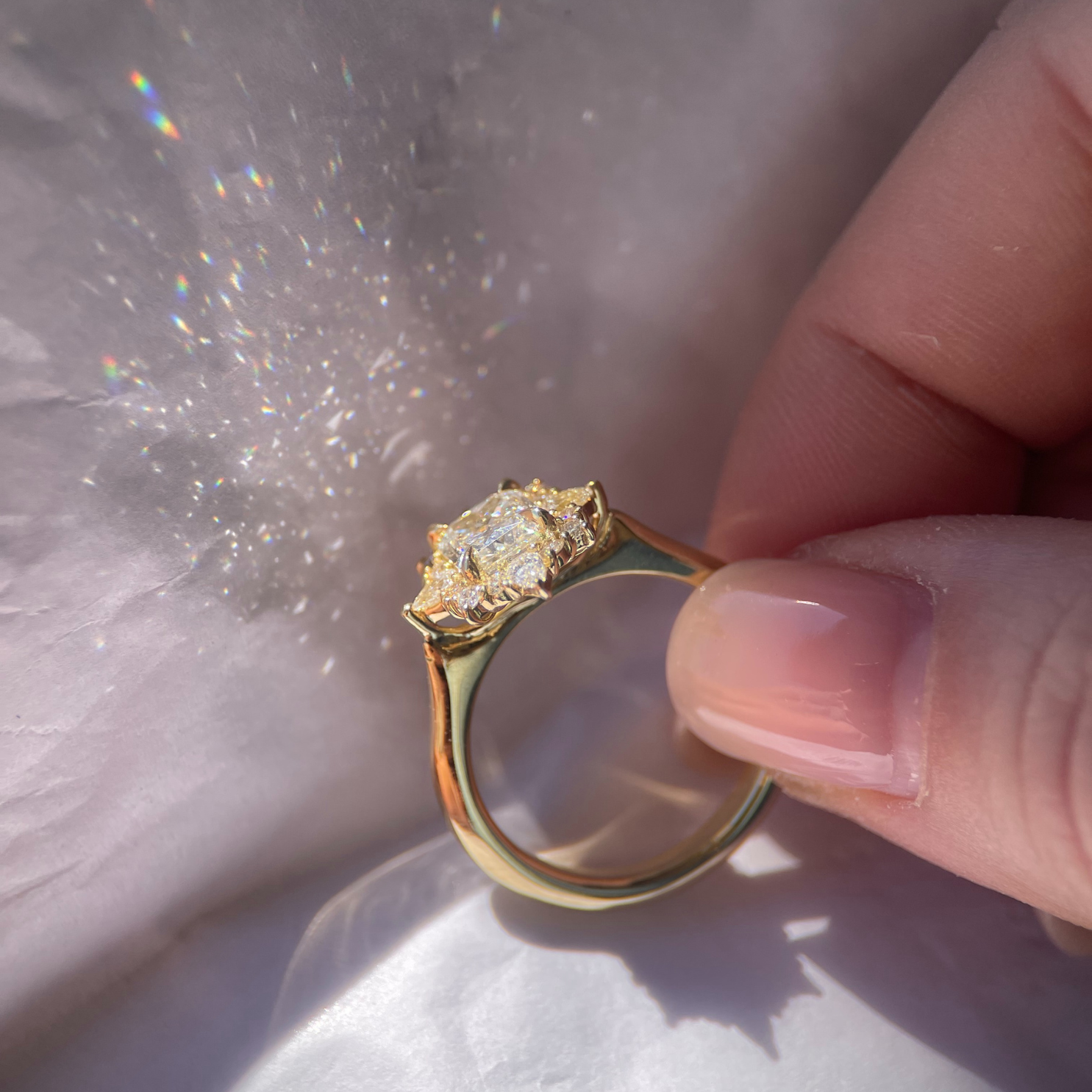 Eve Ring - 1ct Australian-origin natural radiant cut (Argyle)
