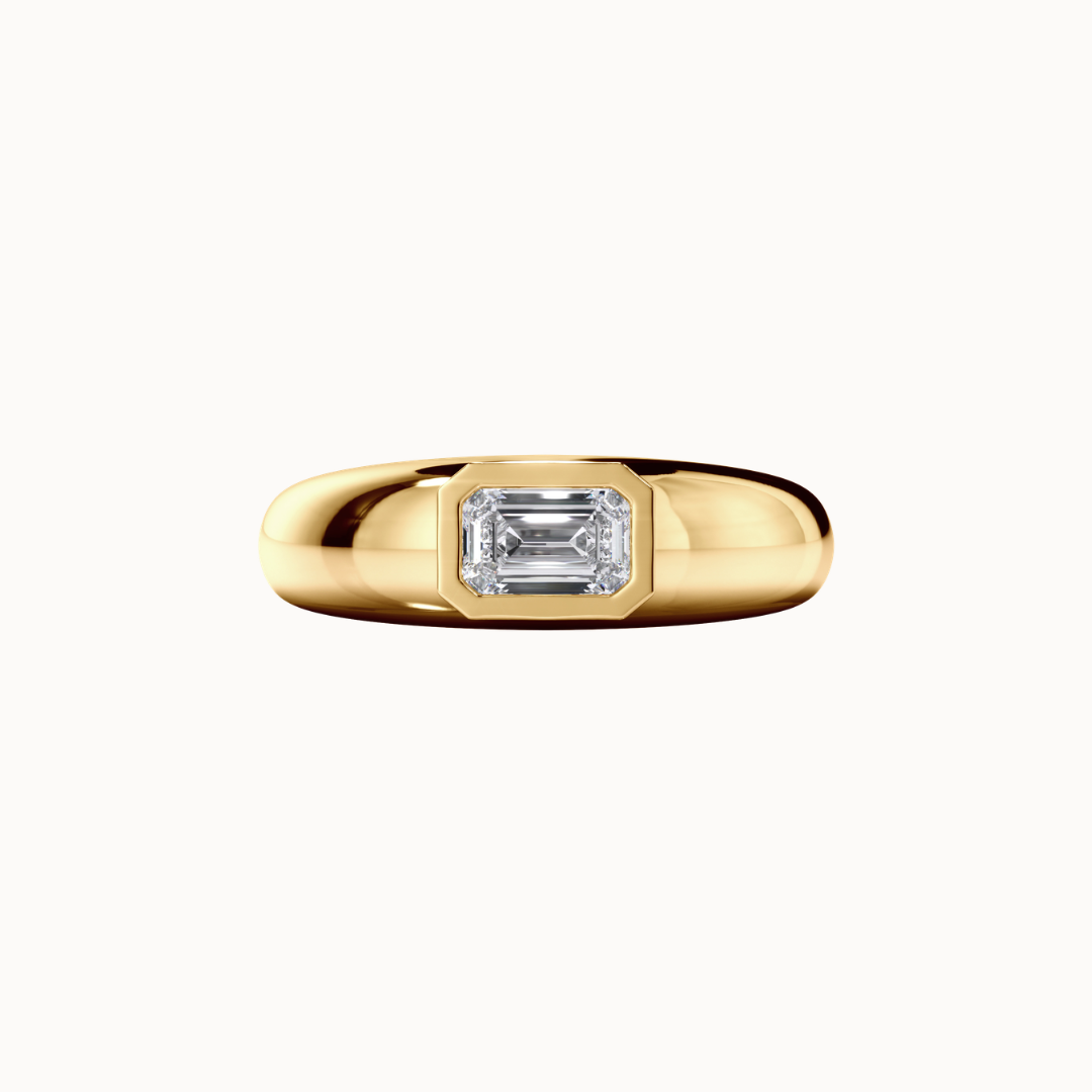 Athena Ring - Emerald Cut Diamond