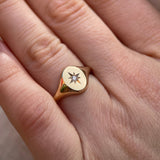 Star-Set Diamond Signet