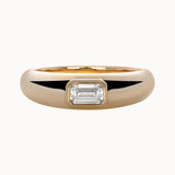Athena Ring - Emerald Cut Diamond in 9K Yellow Gold