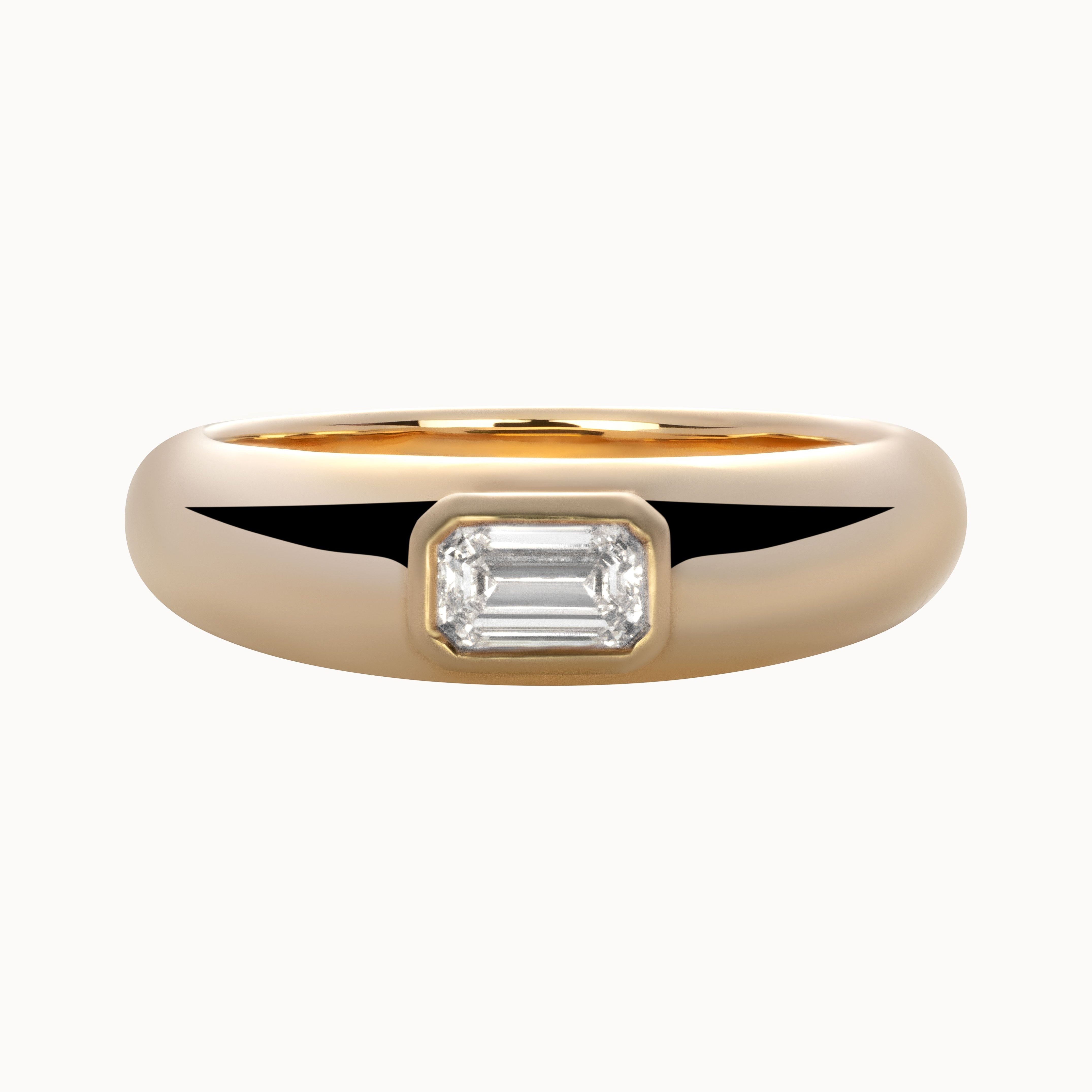 Athena Ring - Emerald Cut Diamond