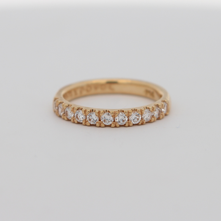 Florence Ring - Diamond Half-Eternity in Yellow Gold