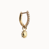 Sun Huggie Charm - 9K Gold