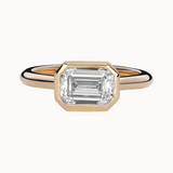 Romy Ring - lab-grown 1.55ct D VVS2 emerald cut