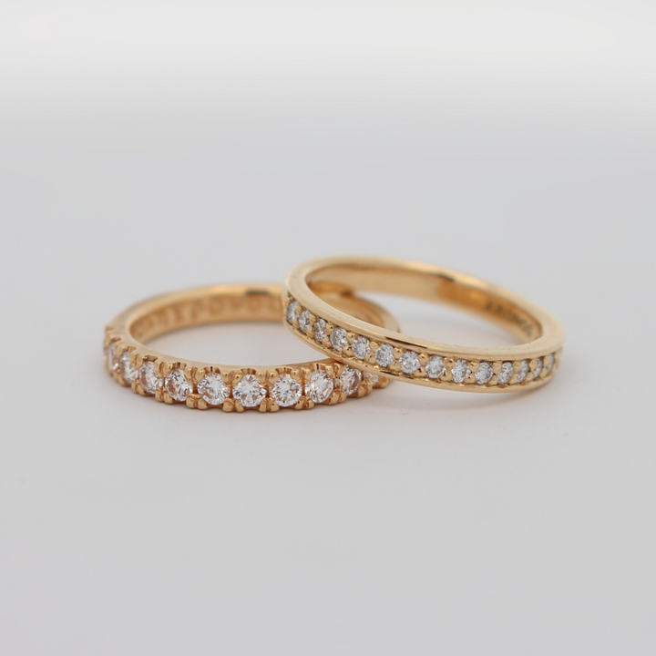 Florence Ring - Diamond Half-Eternity in Yellow Gold