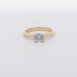 0.91ct Icy Blue Sapphire Solitaire