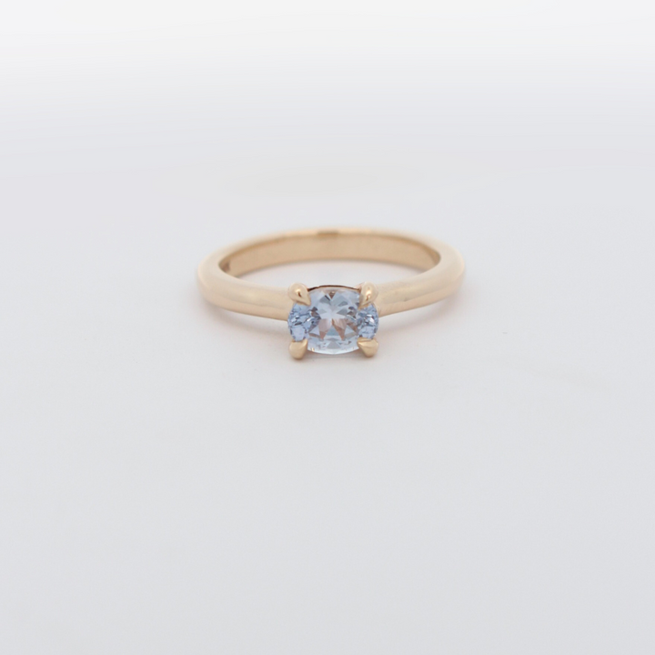 0.91ct Icy Blue Sapphire Solitaire