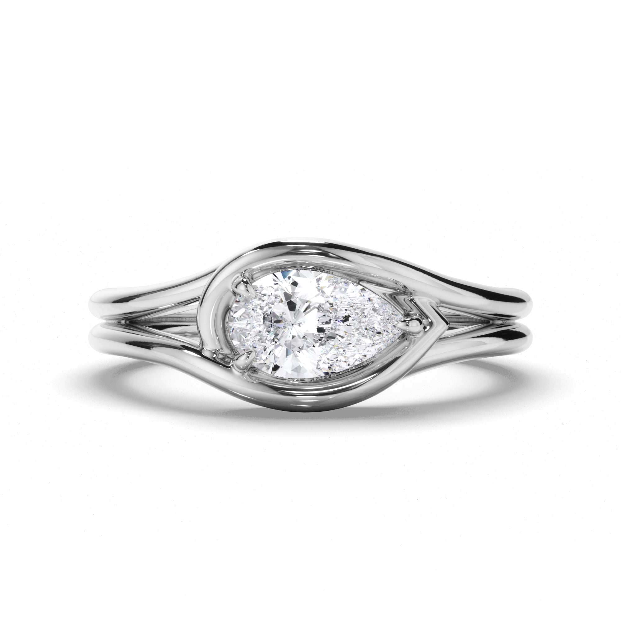 Lover's Knot - Pear Diamond